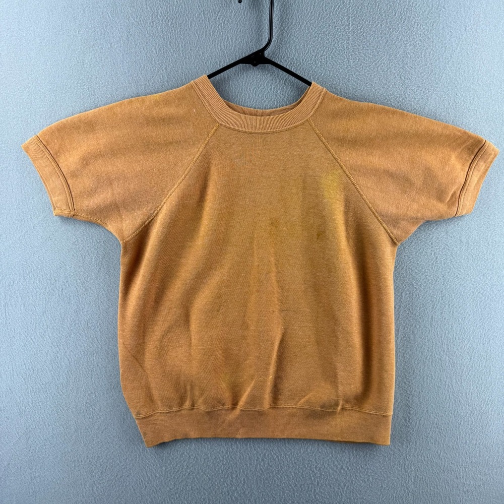 Vintage 60sPenneys Towncraft Sweatshirt Size Large (Fits 20x23) Orange Crew